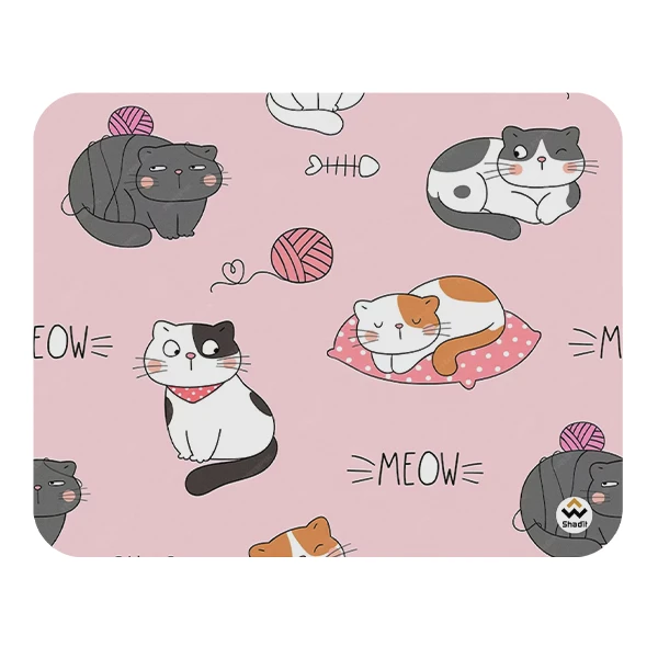 ماوس پد شادیت مدل  گربه های بامزه کد06 سایز 24*19سانتی متر