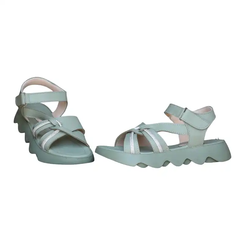 صندل زنانه مدل نسترن رنگ سبز