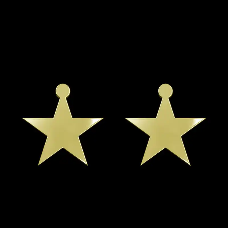 گوشواره طلا 18 عیار زنانه مدوپد مدل ستاره کد GA1-15399