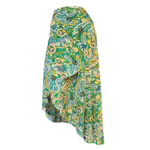 دامن نیم کلوش زنانه مدل لنگی گره‌ای