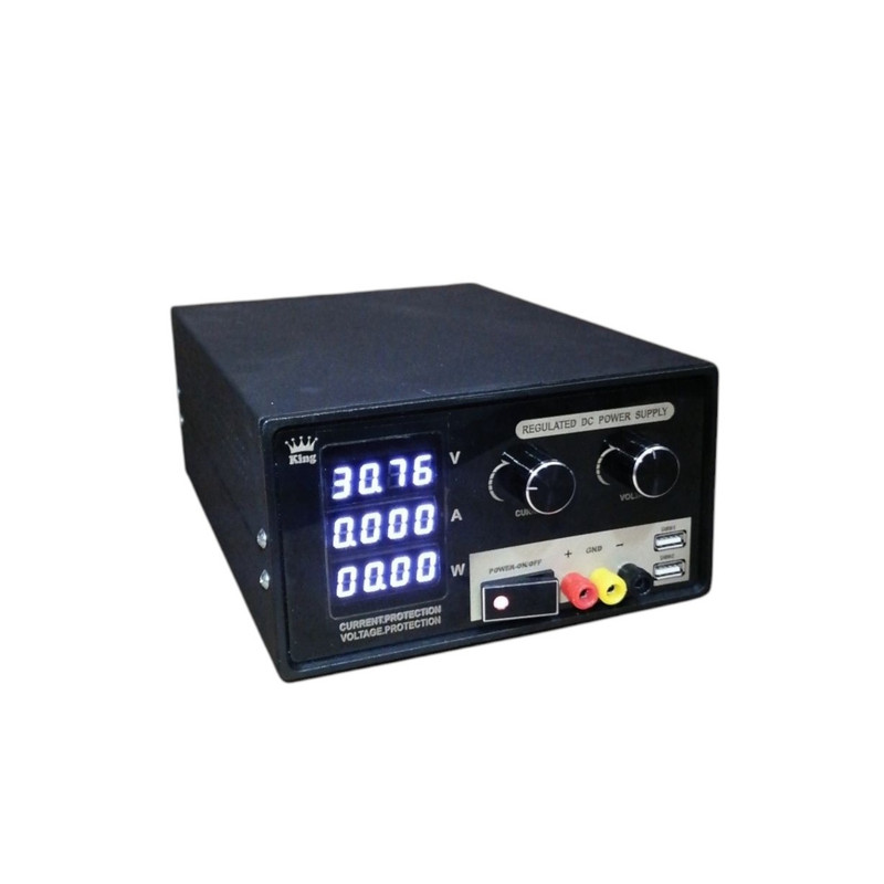 منبع تغذیه الکتریکی کینگ 30 ولت 10 آمپر مدل NTX-3010
