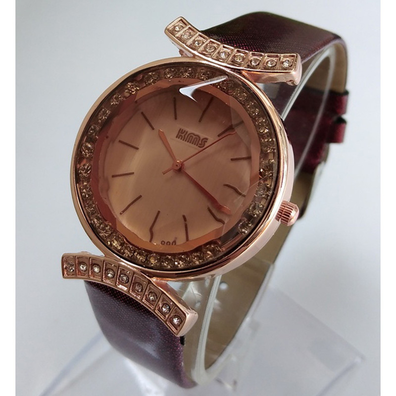 ساعت مچی عقربه ای دخترانه مدل شیشه تراش کد 1000