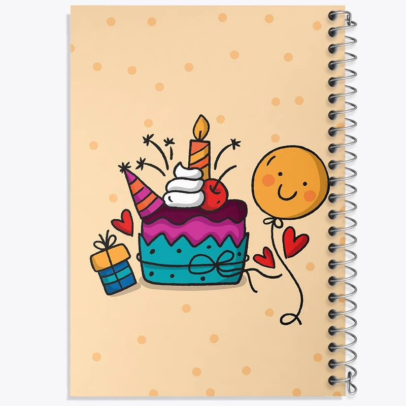 دفتر مشق 100 برگ خندالو طرح تولد کد 28071