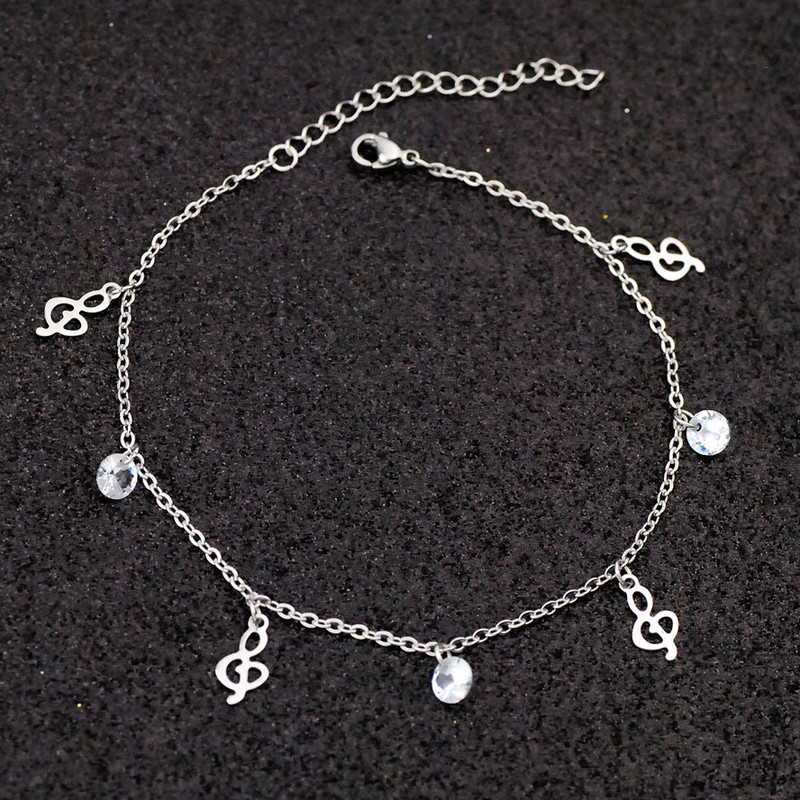 پابند نقره زنانه مدل کلید سل