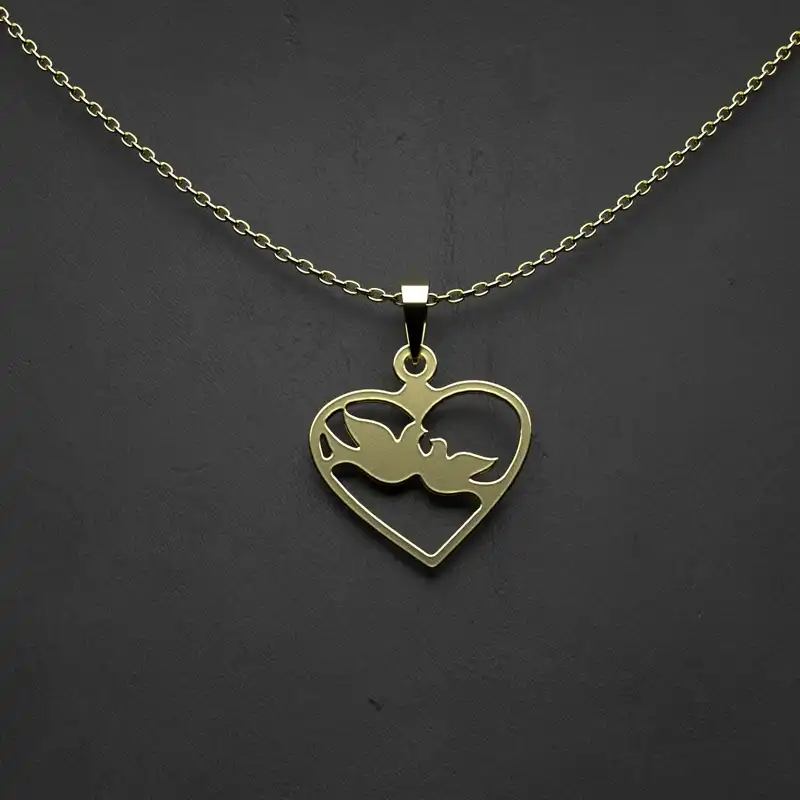 گردنبند طلا 18 عیار زنانه مدوپد مدل برگ کد CA10149