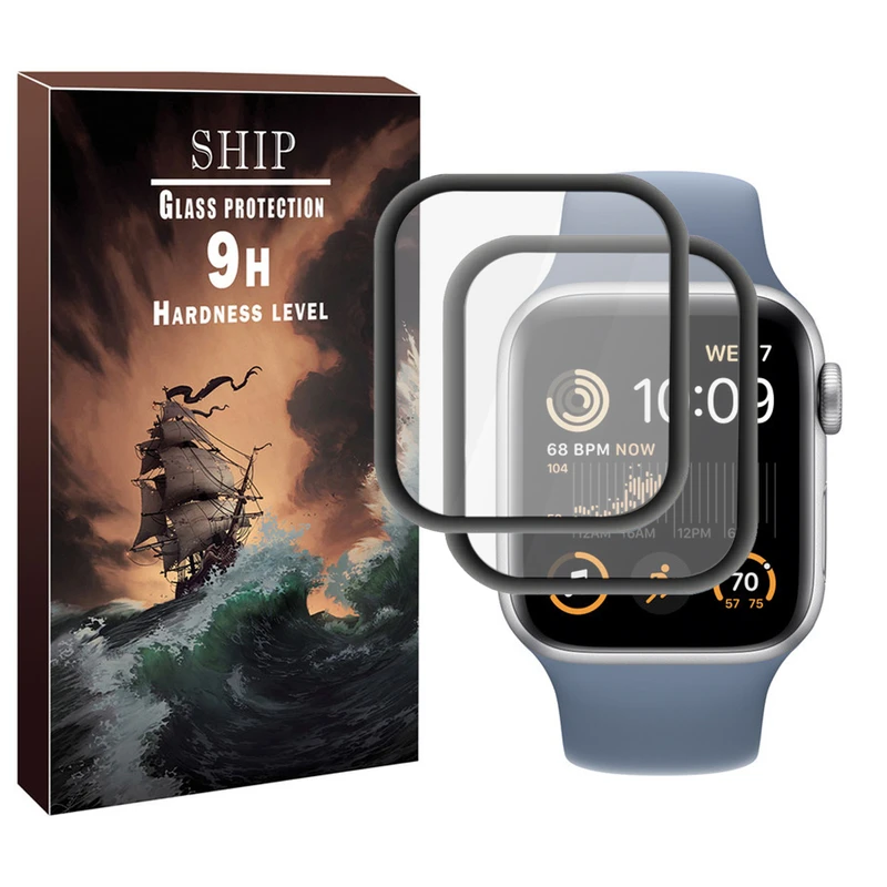 محافظ صفحه نمایش نانو شیپ مدل PMA-SH مناسب برای اپل واچ Series 7 Aluminum 45mm / Series 8 Aluminum 45mm / Series 9 Aluminum 45mm بسته دو عددی