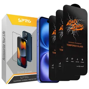 Sprig Antistatic_MTB_Glass Screen Protector For Apple Iphone 15 Pro pack of 3