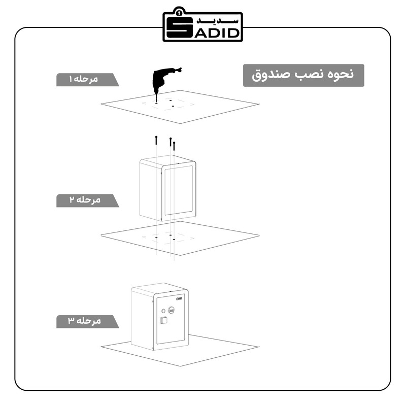 گاوصندوق سدید مدل  اثرانگشتی 800LF