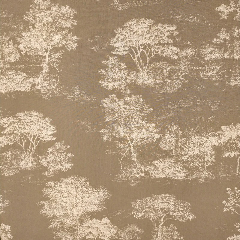 پارچه ملحفه عرض 2.4 متر فیلور مدل درخت کد 1-114 رنگ فیلی