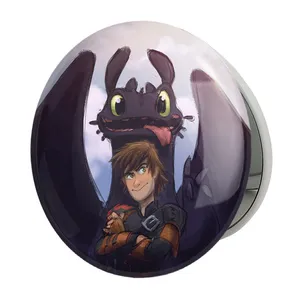 آینه جیبی خندالو طرح اژدها سواران DreamWorks Dragons مدل تاشو کد 13752 