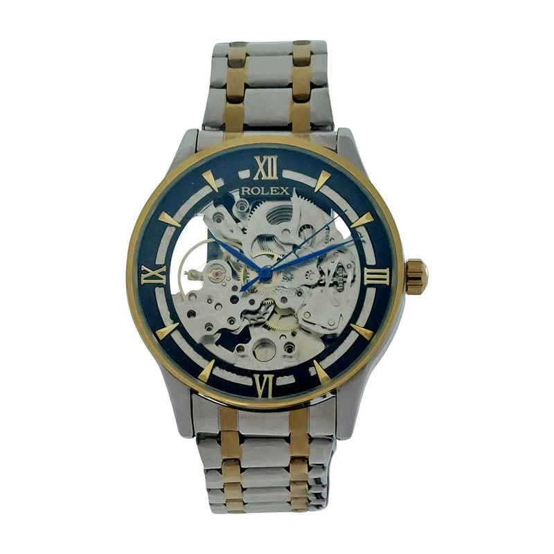 ساعت مچی عقربه‌ای اتوماتیک مردانه مدل پشت شیشه ای موتور نمایان کد SR-1