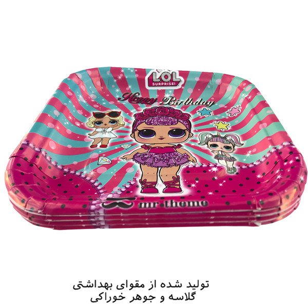 پیش دستی و لیوان یکبار مصرف مستر تم مدل ال او ال پلاس بسته 40 عددی