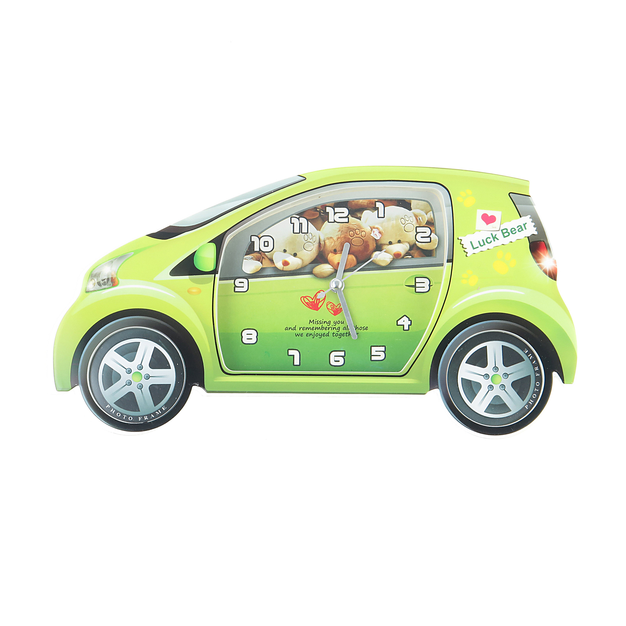 ساعت رومیزی کودک مدل ماشین خرسی کد 01