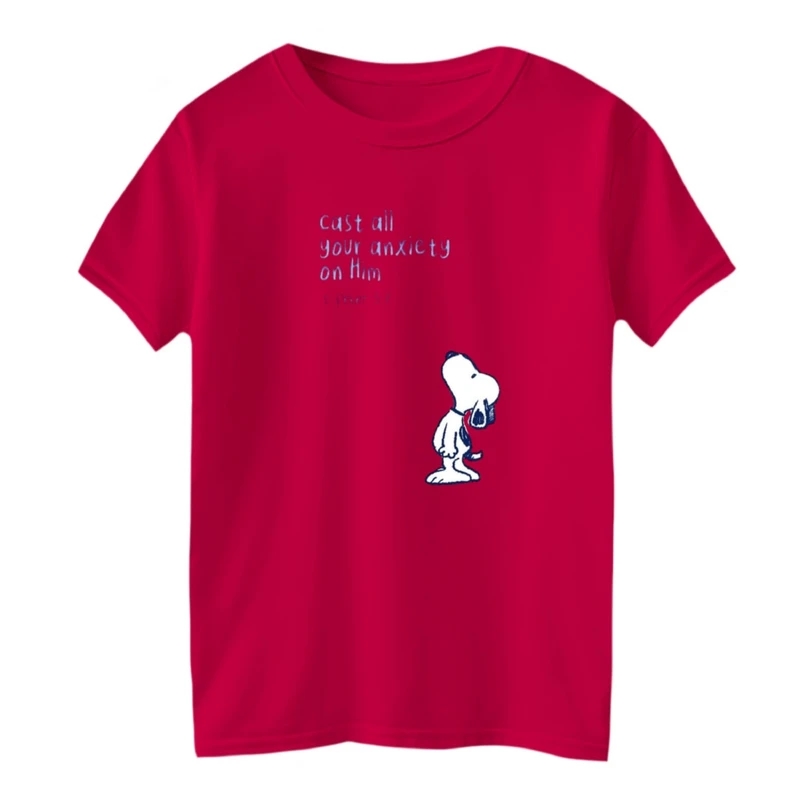 تی شرت آستین کوتاه بچگانه مدل اسنوپی و نوشته