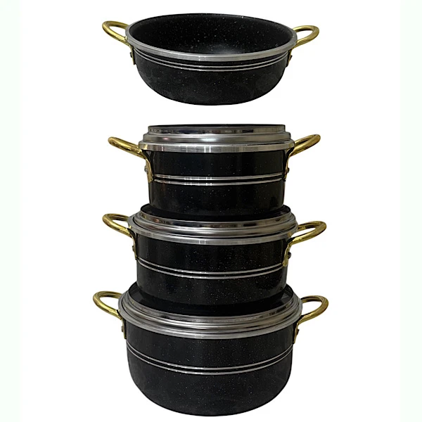 سرویس قابلمه و تابه گرانیتی 7 پارچه یاراشیق مدل کودک 097