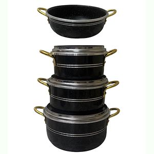 سرویس قابلمه و تابه گرانیتی 7 پارچه یاراشیق مدل کودک 097