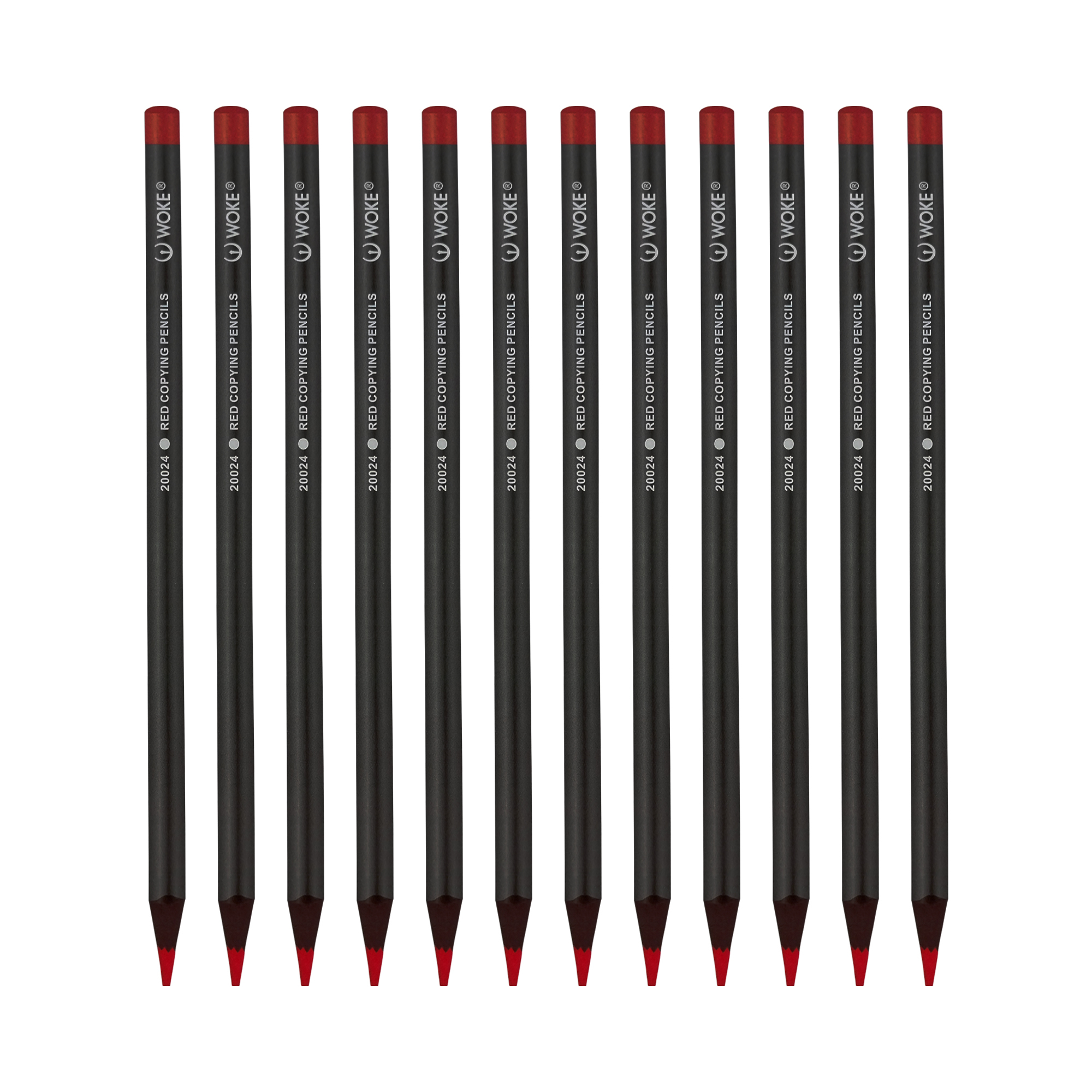 مداد قرمز مدل ووک مدل black wood بسته 12 عددی