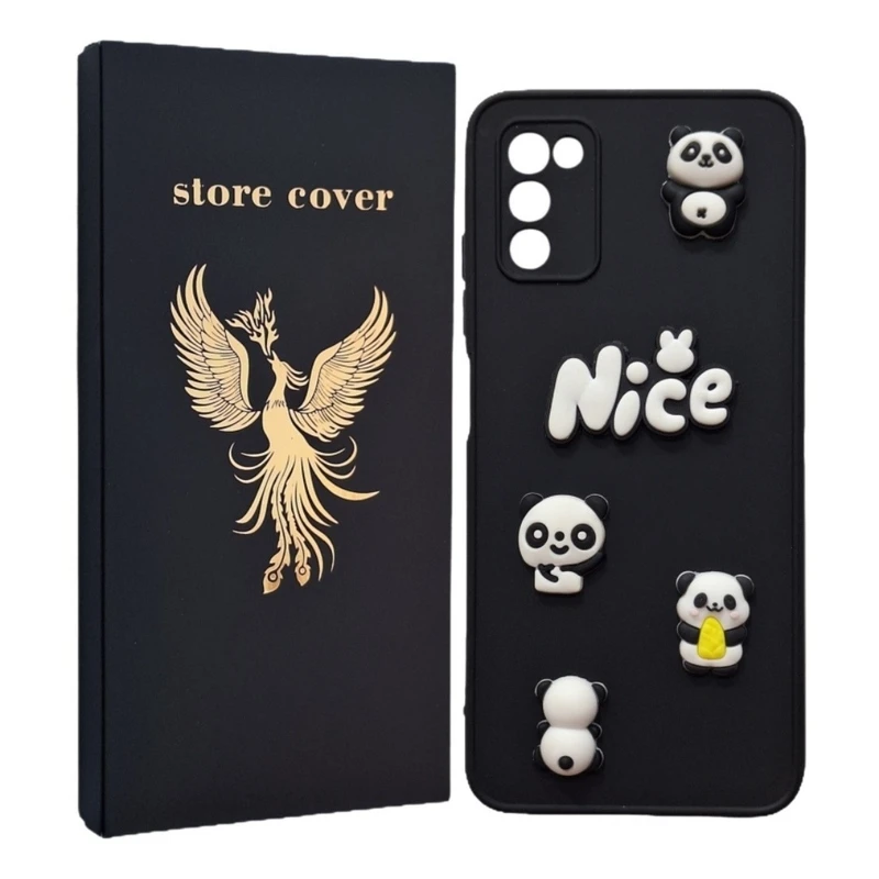 کاور استور کاور طرح پاندا برجسته مدل a03s مناسب برای گوشی موبایل سامسونگ Galaxy A03S