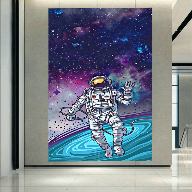 پوستر طرح کهکشان و فضانورد مدل انیمه کد AR10190