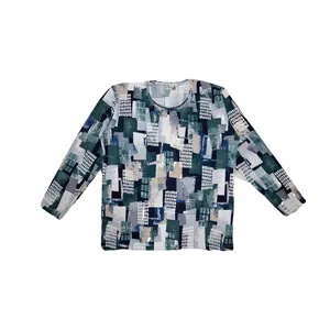 بلوز آستین بلند یقه گرد زنانه مدل 86