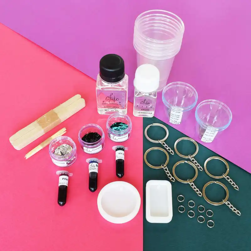 بسته کار با رزین اپوکسی فیلو باکس مدل جاکلیدی MD مجموعه 36 عددی