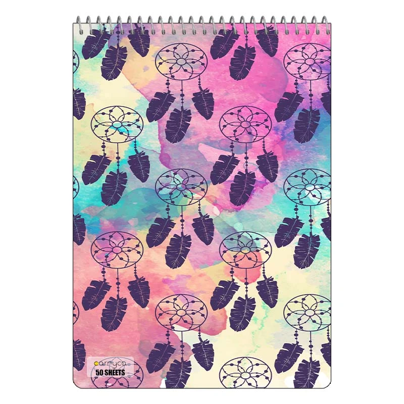 دفتر نقاشی 50 برگ سیمی کارنیکا طرح پترن بوهو Boho Pattern کد 53593