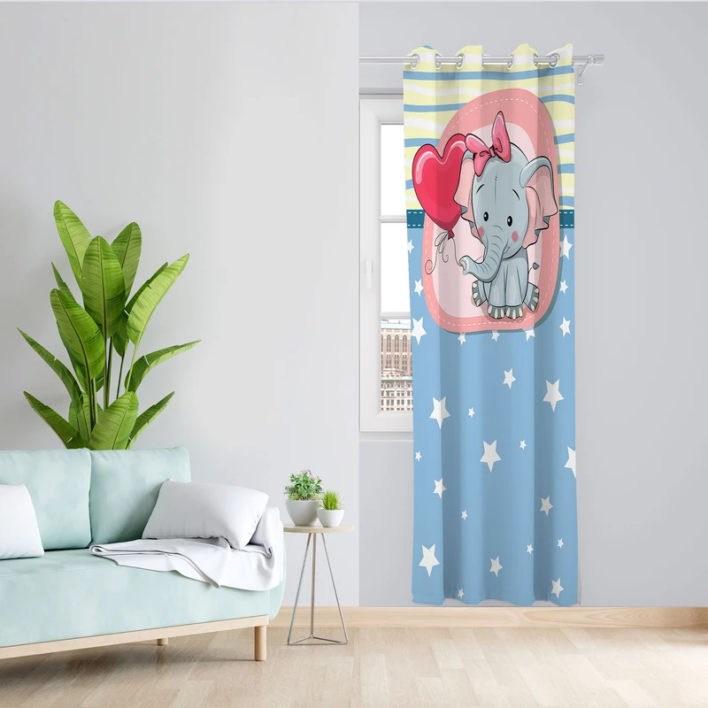 پرده مدل فیل مخمل پانچی کد 4238 سایز 140x280 سانتی متر