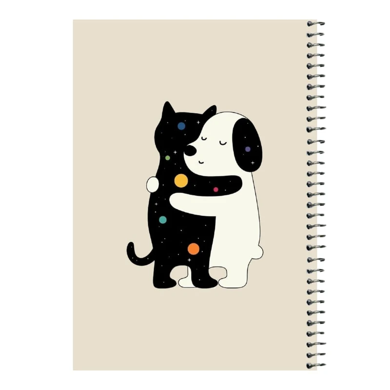 دفتر مشق 80 برگ اس جی مدل گربه و سگ   