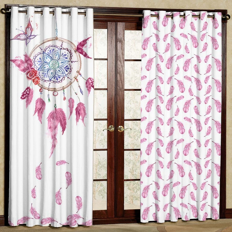 پرده بارمان دکور طرح دریم کچر مدل هازان پانچی کد 5067 W سایز 140x280 سانتی متر