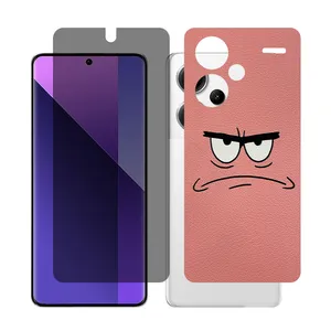 Glass Together model privacy Screen Protector Suitable for Xiaomi Redmi Note 13 Pro Plus Mobile Phone with Back cover sticker