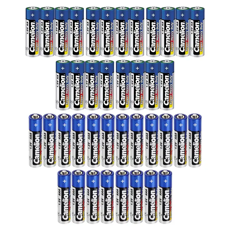 باتری قلمی و نیم قلمی کملیون مدل Super Heavy Duty بسته 40 عددی