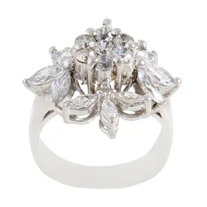 انگشتر نقره زنانه بازرگانی میلادی مدل مدرن کد AWR_728