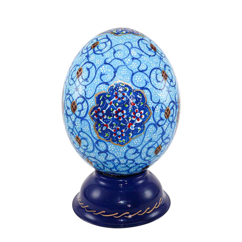 تخم شترمرغ تزیینی طرح اسلیمی کد 1412Bl