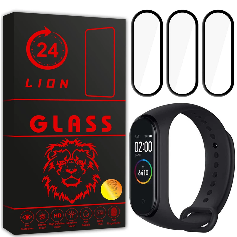 محافظ صفحه نمایش لاین مدل RT007 مناسب برای ساعت هوشمند شیائومی Mi Band 4 بسته سه عددی