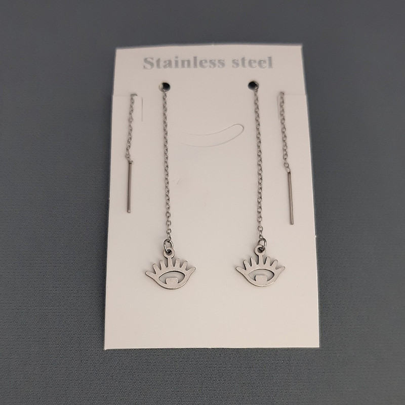 گوشواره زنانه مدل بخیه ای طرح چشم گوشواره زنانه مدل بخیه ای طرح چشم