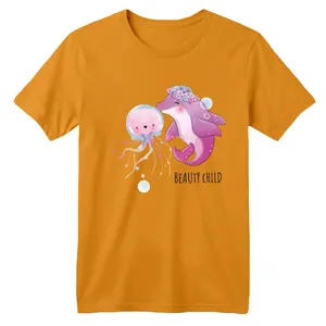 تی شرت آستین کوتاه بچگانه مدل دلفین و اختاپوس