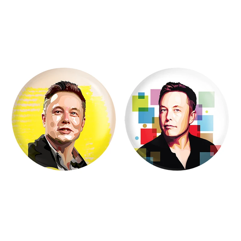 مگنت خندالو طرح ایلان ماسک Elon Musk کد 1091310918 مجموعه 2 عددی