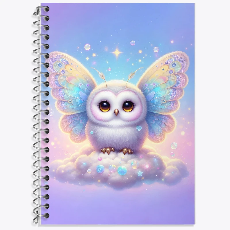 دفتر زبان 50 برگ خندالو مدل سه خط طرح جغد کیوت کد F5378