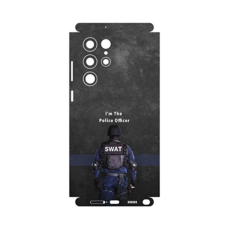 برچسب پوششی ماهوت مدل Police Officer-FullSkin مناسب برای گوشی موبایل سامسونگ Galaxy S22 Ultra 5G