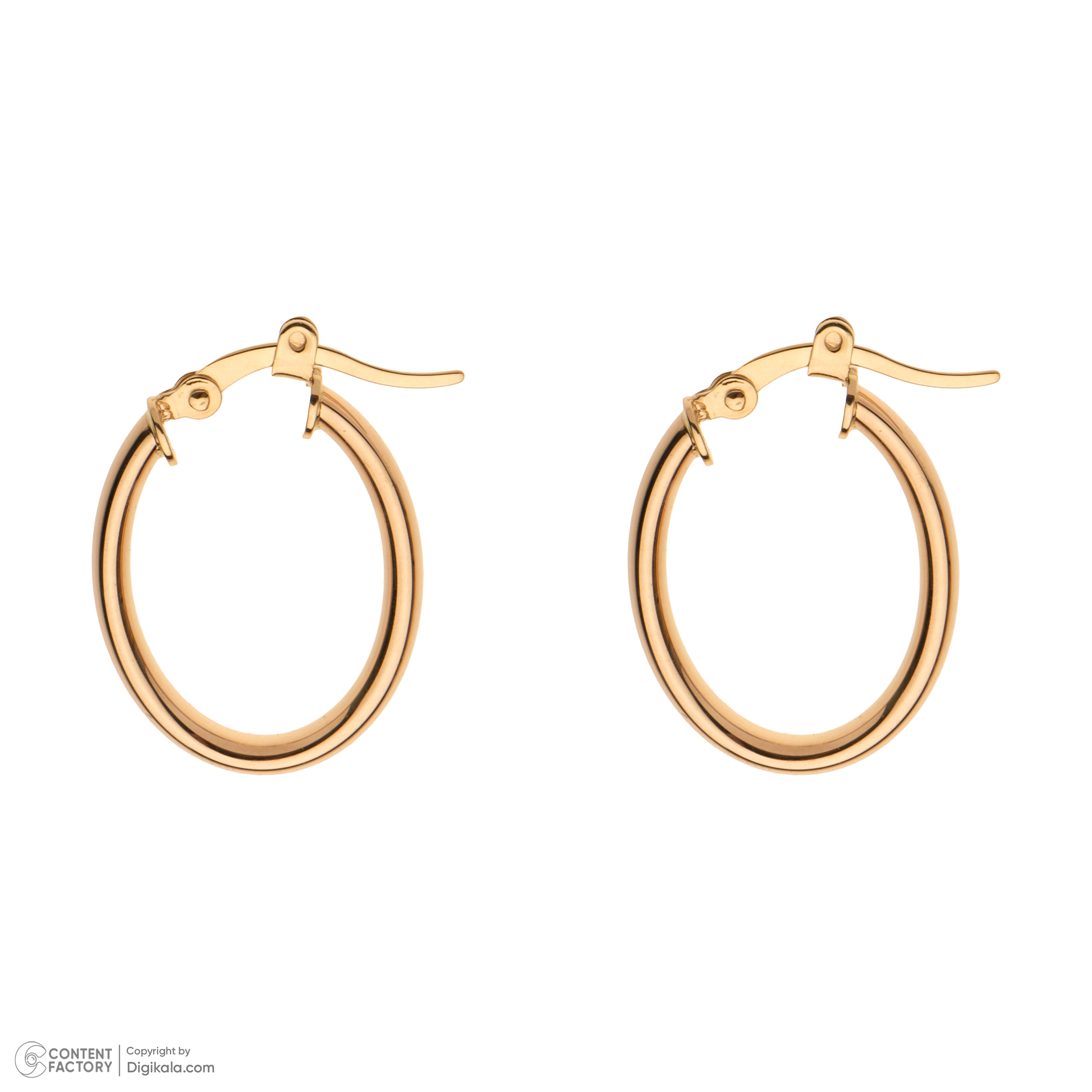 گوشواره حلقه‌ای طلا 18 عیار زنانه گلدم مدل E-3070053