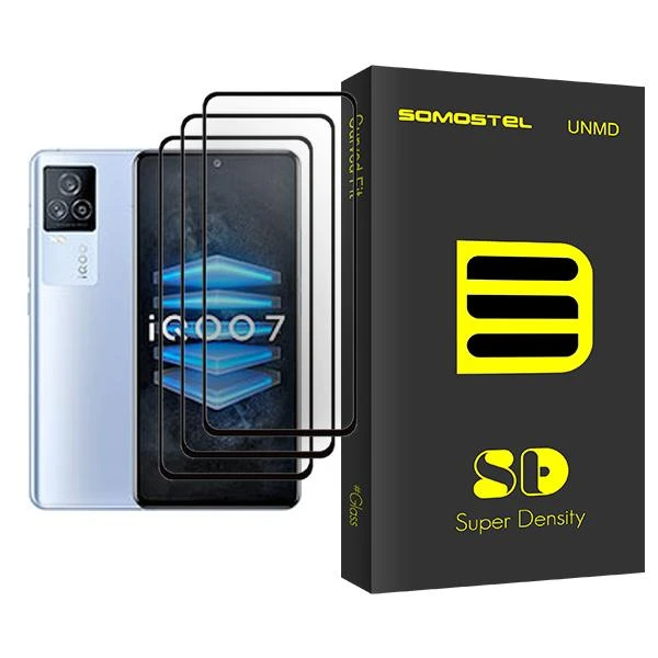 محافظ صفحه نمایش سوماستل مدل SD Glass MIX003 مناسب برای گوشی موبایل ویوو iQOO 7 بسته سه عددی