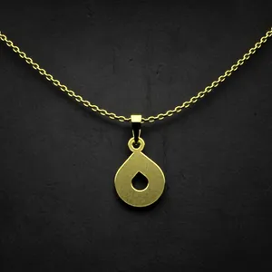 گردنبند طلا 18 عیار زنانه مدوپد مدل حرف ه کد I3-1-1683