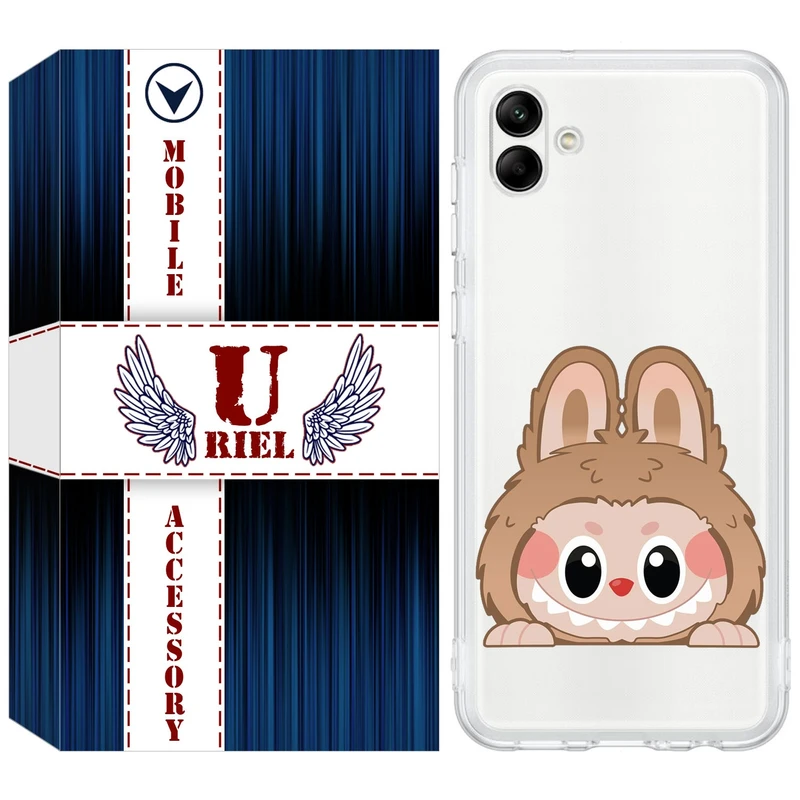 کاور یوریل قاب مدل Clear کد 143 طرح لبوبو Labubu مناسب برای گوشی موبایل سامسونگ Galaxy A04e