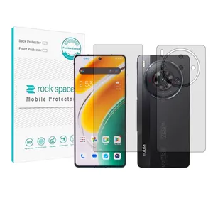 Rockspace HyGEL model transparent screen protector suitable for ZTE Nubia Z 50s pro mobile phone along with the back of the phone