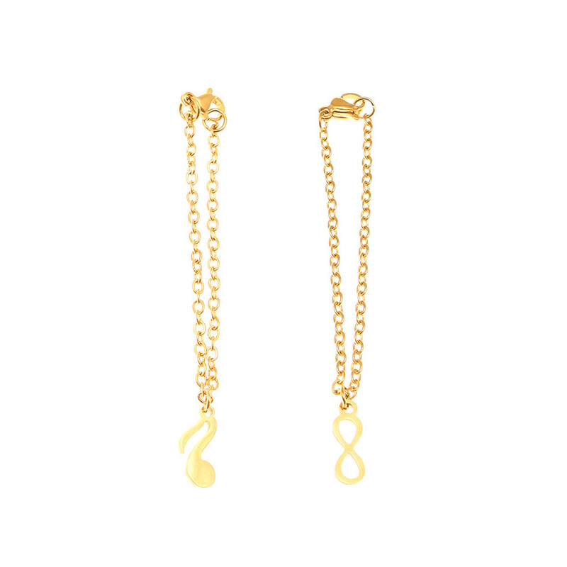 آویز ساعت زنانه دلنار گالری مدل نت موسیقی و بی نهایت مجموعه 2 عددی