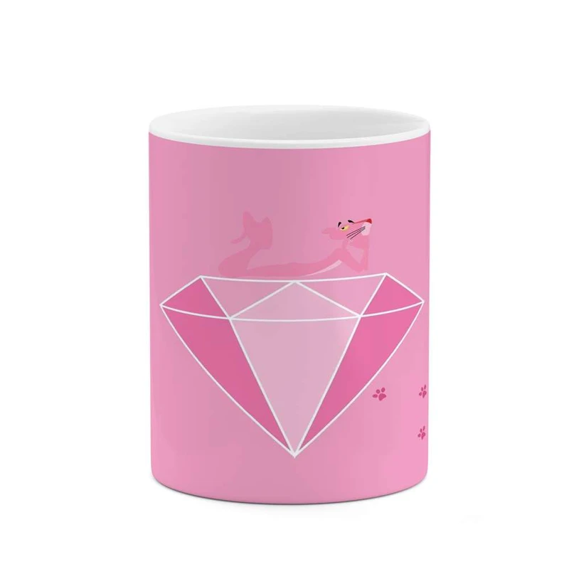 ماگ کاکتی مدل کارتون پلنگ صورتی کد mgh23520