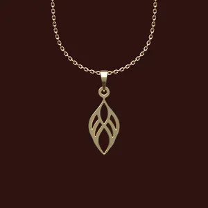 گردنبند طلا 18 عیار زنانه مدوپد مدل هندسی کد X2-1-1231