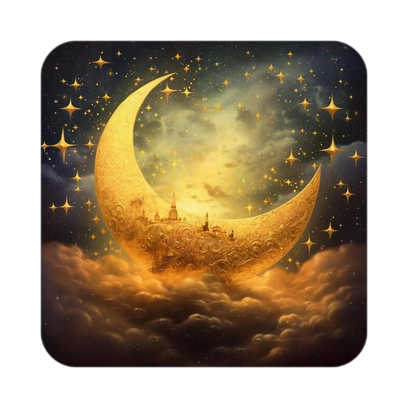 زیر لیوانی کاکتی طرح ماه و ستاره مدل mp53286