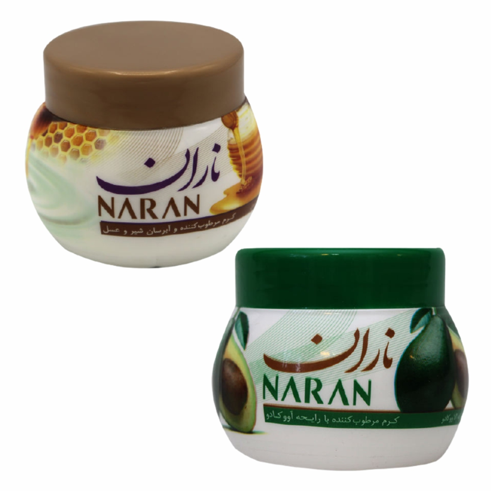 کرم مرطوب کننده ناران مدل عسل حجم 180 میلی لیتر به همراه کرم مرطوب کننده مدل آووکادو حجم 180 میلی لیتر