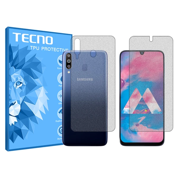 محافظ صفحه نمایش مات تکنو مدل HyMTT مناسب برای گوشی موبایل سامسونگ Galaxy M30 به همراه محافظ پشت گوشی 